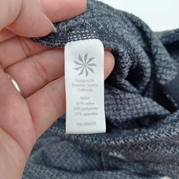 Athleta High Waist Criss Cross Power Up 7/8 Leggings Gray Herringbone Women's XS - Picture 7 of 11